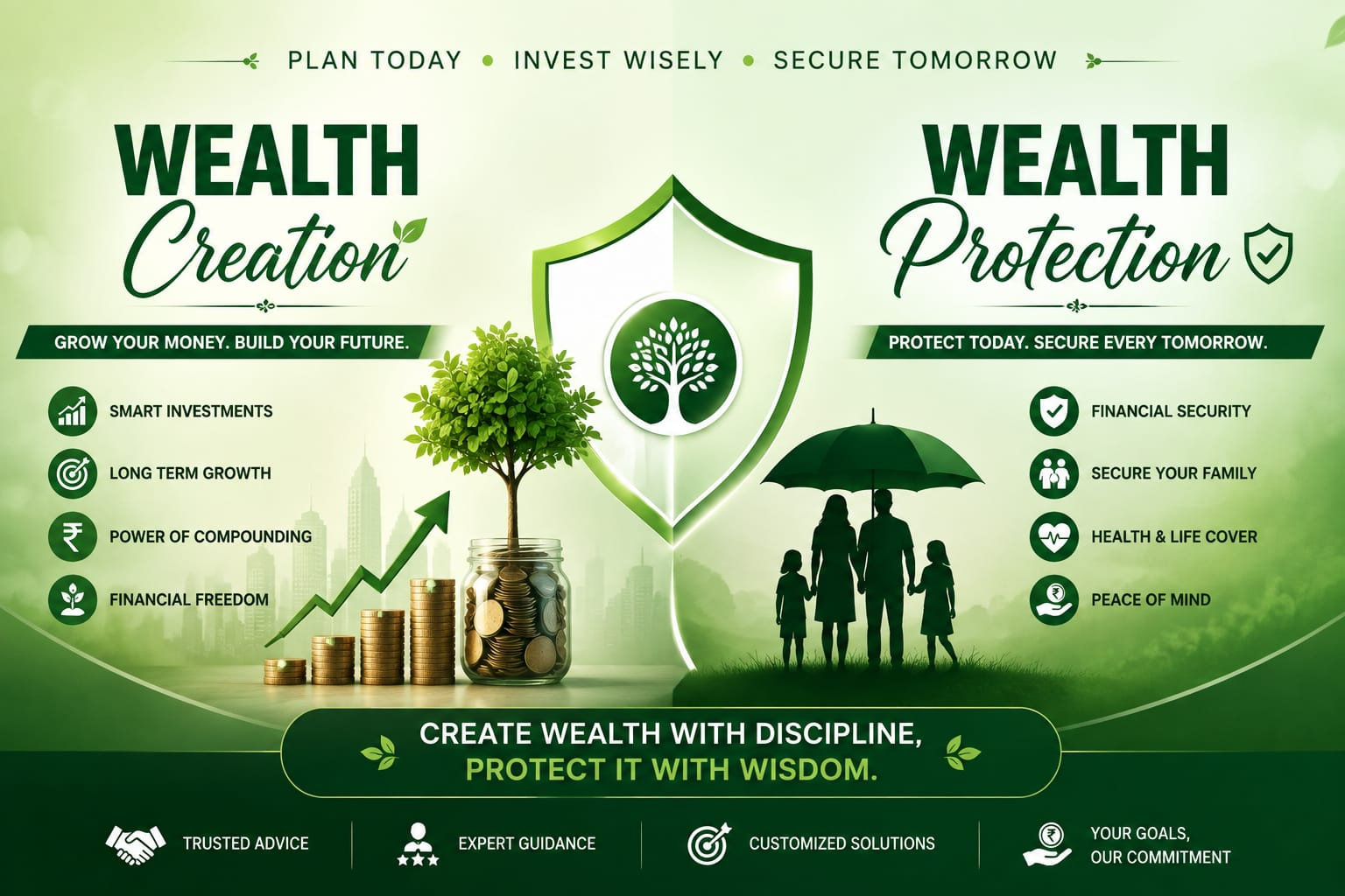 Wealth Creation and Wealth Protection — grow your money, secure your family